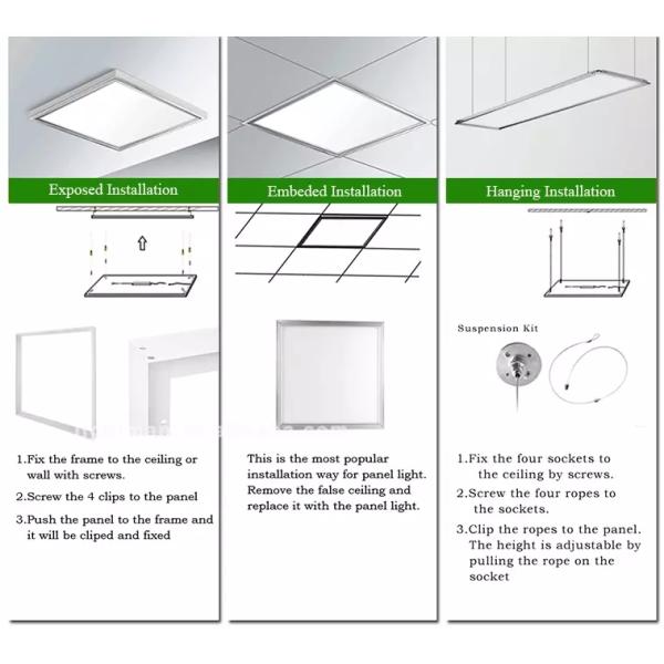 160lm/W Flat LED Panel Light 30x120 No Yellowing High Lumins Ultra Thin Led Panel Light