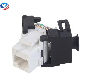 Buy cheap PC Material Tool Free Keystone Jack 180 Degree Cat6a RJ45 Module product