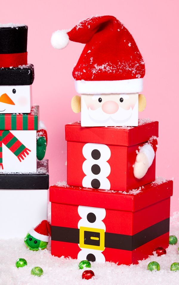 Recyclable Wholesale Custom logo printing Christmas scarf glove gift packaging box for kids