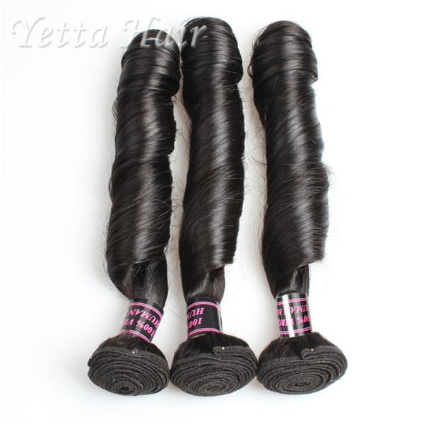 12 Inch - 30 Inch Indian Human Hair Weave With Egg Curl No Chemical