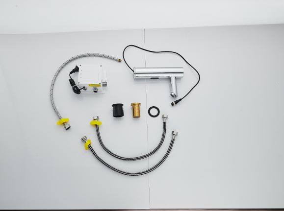 Solid Brass Silver Thermostatic Intelligent Electricity Shower Faucet