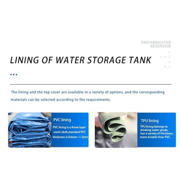 Galvanized Corrugated Steel Flexible Water Tank Water Storage Tanks Round Wastewater Storage Tank