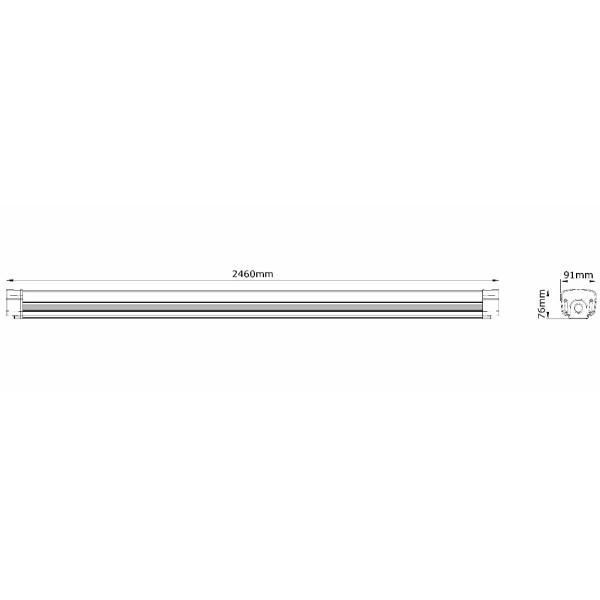 Warehouse Batten 30w 40w 60w Ip66 Tri Proof Exterior Linear Led Lighting