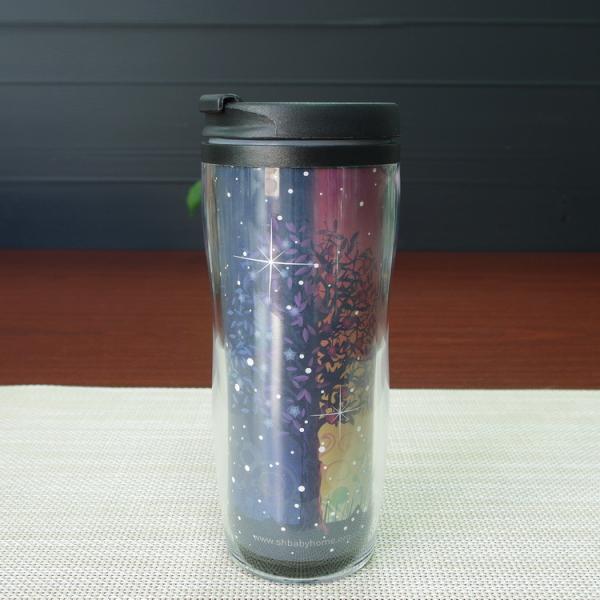 Temperature Sensitive Color Changing Mugs Double Wall Plastic