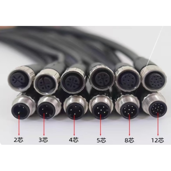 7/8 connector cable plug 3PIN 4PIN 5PIN M22 Servo sensor connector Mold plug connector