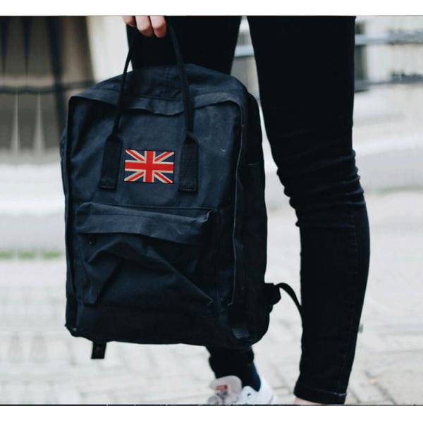 Clothes Iron On Backing Velcro Flag Patches UK Heat Cutting Border