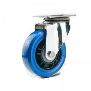 China 125mm 200mm Industrial Rubber Casters Wheels for Stable and Durable Performance on sale