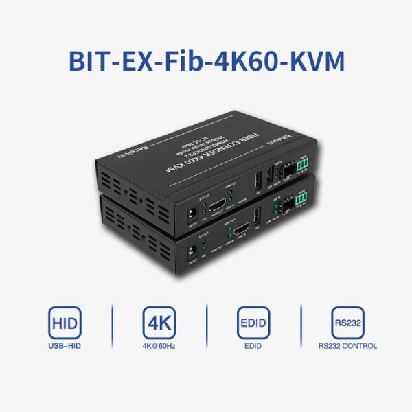 Bitvisus 4k60 Industrial Single Mode 20km LC to LC KVM Transmitter Receiver HDMI Fiber Extender