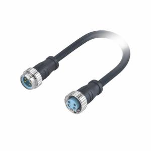 Buy cheap Rail Transit Mini Change Connector Unshielded Male To Female Black 5 Pin A Code Cable product
