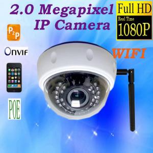 China Infrared plastic Dome Camera POE P2P 1080P 2.0 Megapixles WIFI IP CCTV Camera system on sale
