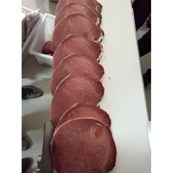 3.4 KW Automatic Frozen Meat Fish bacon Chopper , Meat Cutting Machine