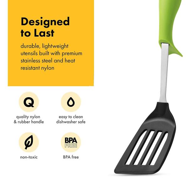 Sustainable Rotating Stand Kitchen Gadgets Nylon Kitchen Utensils Set with Performance