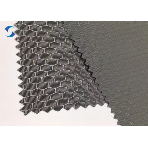 China Luggage Polyester Honey Comb Jacquard Fabric 250D PU Coated Waterproof on sale
