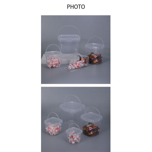 Custom Printed Candy Popcorn Cookie Plastic Bucket with Lid