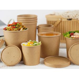 Buy cheap Microwavable Disposable Biodegradable Soup Cups With Paper Lids product