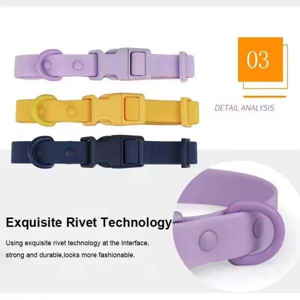 Custom Logo Pet Collar PVC Dog Collar And Leash Set Waterproof
