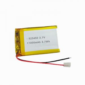 Buy cheap RC Helicopter Battery 3.7V 1000mAh Polymer Lithium Battery 523450 Deep Cycle product