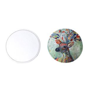 Sublimation Coaster Blanks Round And Square Leather Coasters Custom Print
