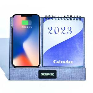 Buy cheap 2023 2024 Desktop Wireless Charger Customized Desk Calendar product