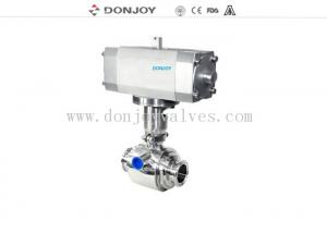 China Horizontal straight way Pnuematic  ball valve with thread Connection on sale