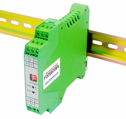 DIN rail load cell signal amplifier