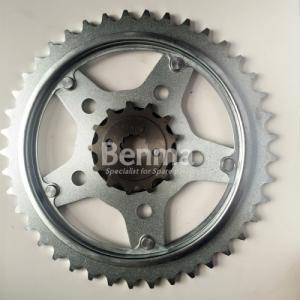 China 1045 Steel Heattreatment Endurance Motorcycle Sprockets kits Black and Silver Color on sale