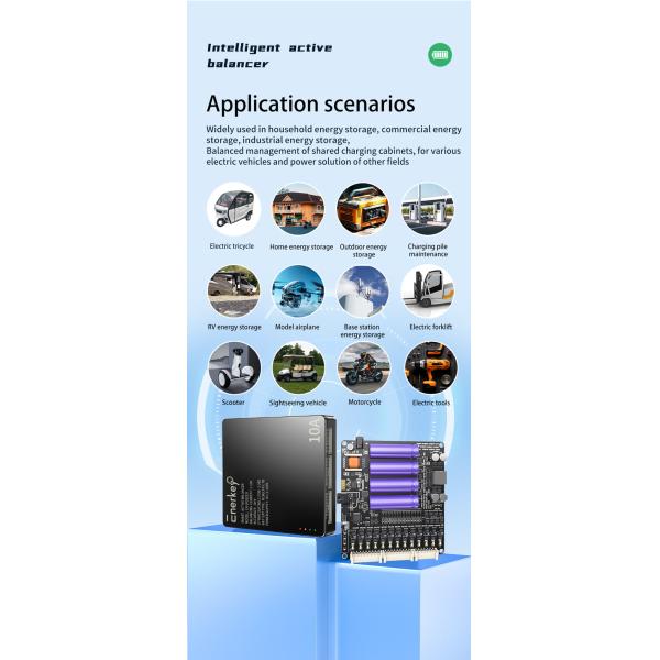Enerkey Battery Active Balancer 10a 2s to 24s Lithium Smart Equalizer 10a For E-bike