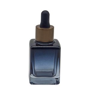 Buy cheap Square 35ml Glass Blue Dropper Bottle For Eyes product