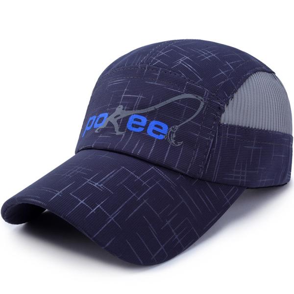 Custom Running Cap Outdoor Quick Dry Sport Cap soft fabric and mesh breathable baseball cap color: red &blue