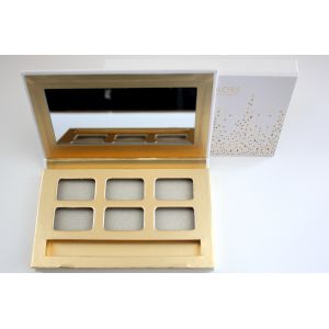 Buy cheap Matte Gold Empty Eyeshadow Palette Metalized Paper Customized With Brush product