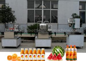 Buy cheap Orange Small Scale Juice Bottling Equipment , Rotary Sealing Automatic Bottle Filling Machine product