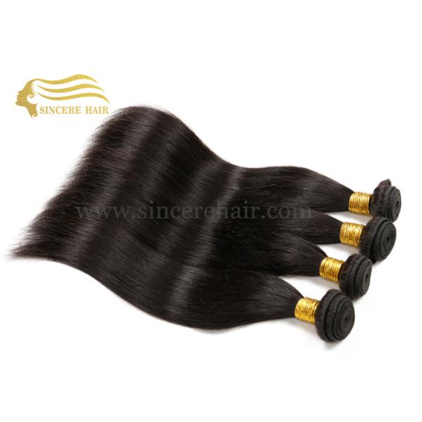 20 Inch Virgin Human Hair Extensions, 50 CM Natural Black #1B Remy Human Hair Weft Extensions 100 Gram 3.52 OZ For Sale 18 Inch Virgin Human Hair Extensions, 45 CM Natural #1B Virgin Pre Bonded I Tip Remy Hair Extensions For Sale