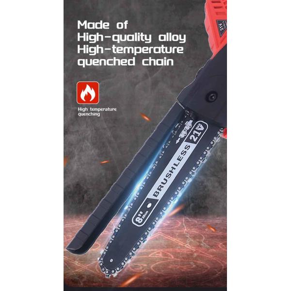 Handheld Lithium Battery Chain Saw Home Rechargeable Outdoor Logging Pruning Chainsaw One Handed