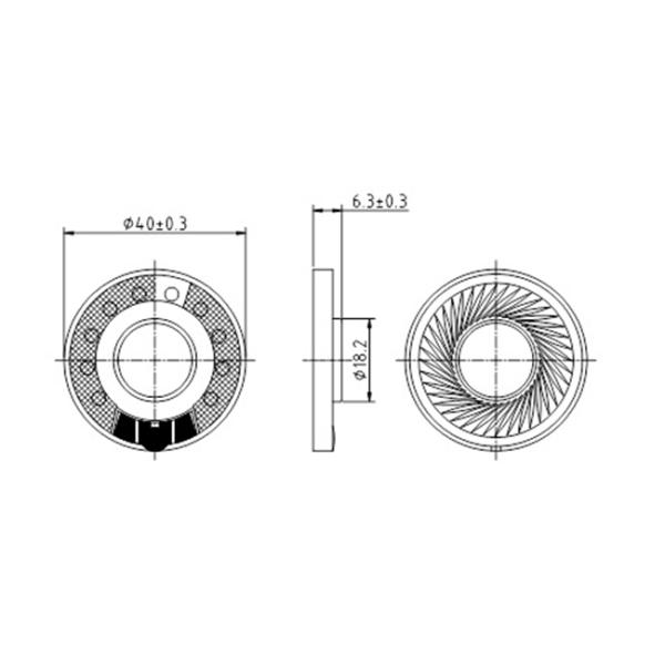 40mm Precision Sound Speakers 112 DB Output Micro Precision Speaker