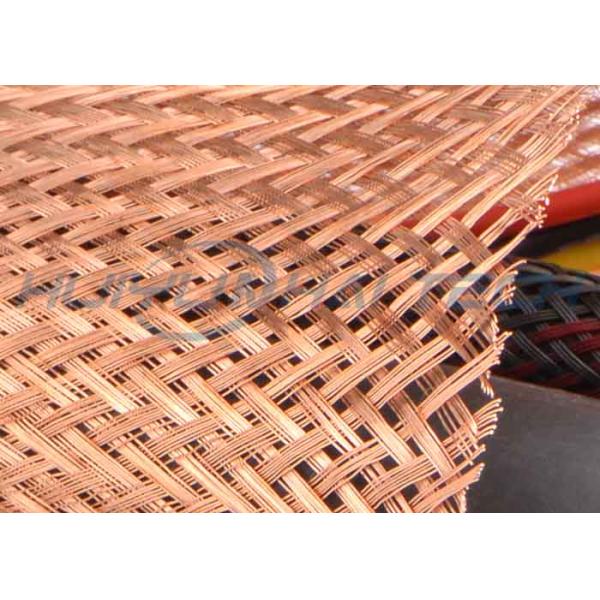 Flame Retardant Insulation Tinned Copper Braided Sleeving For Electrical / Industrial Fields