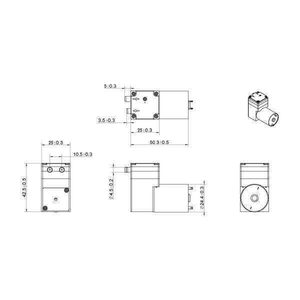 high flow rate mini vacuum pump