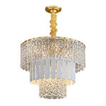AC110V Square Modern Crystal Chandelier Ceiling Lights Electroplated Hardware Strong Bearing