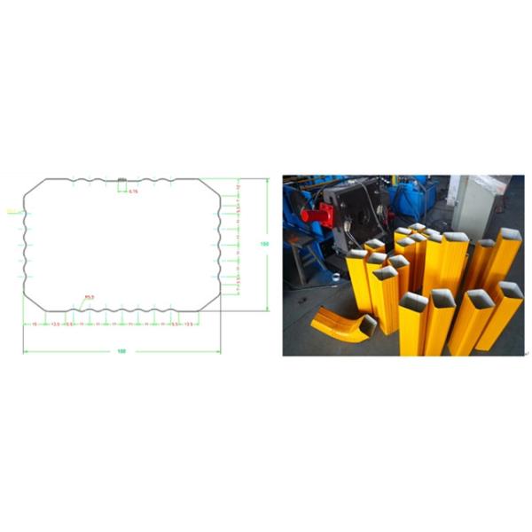 Hydraulic Cutting Gutter Downspout Machine With Elbow 8-12 M / Min Forming Speed