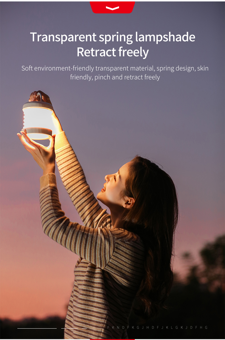 2022 New Portable Outdoor Multi-function Camping Tent Lights Rechargeable Waterproof Portable Emergency Lights