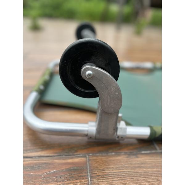 Two Wheels Two Supporting Legs Four Folde Stretcher Trolley 1200D Camouflage Oxford Leather