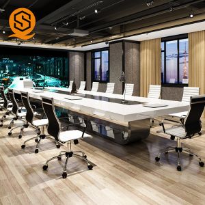 Buy cheap Solid Surface Long Conference Room Table with 100% Repairable product