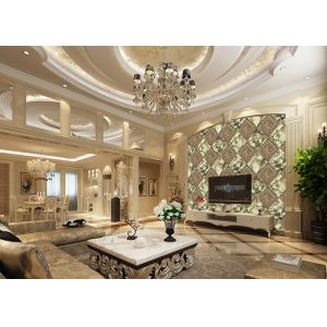 Buy cheap Luxurious Background Removable Reusable Wallpaper Diamond Marble And Wooden Pattern product