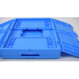 China plastic collapsible crate plastic stackable crates folding boxs with lids on sale