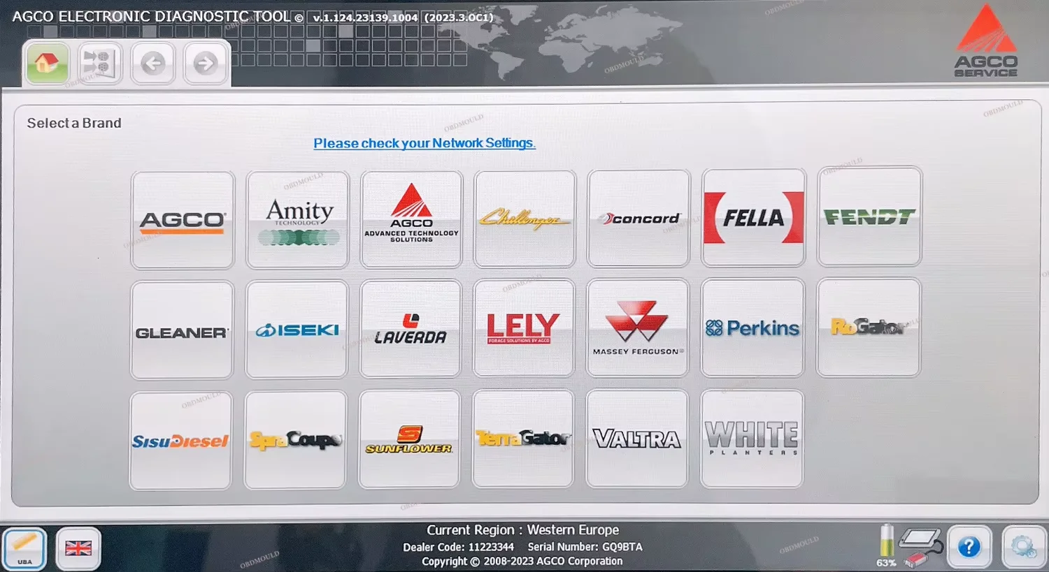 For AGCO CANUSB EDT Massey Ferguson FENDT OEM AGCO Interface Diagnostic Tool Agricultural Diagnostic Scanner
