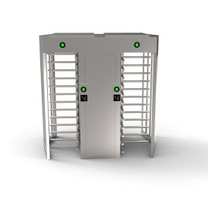 Polished 304 Stainless Steel Full Height Turnstiles AC 220V 50Hz