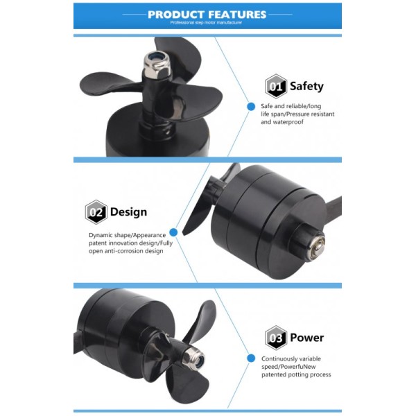Electric ROV Diving Boating Robot 12V Underwater DC Motor with Propeller