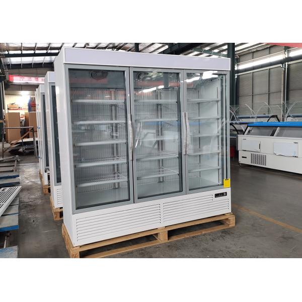 R290 3 Glass Door Commercial Beverage Display Cooler Plug In SECOP