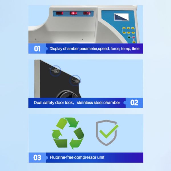CFL8R 2 X 2400 ML blood bank refrigerated centrifuge blood bag centrifuge with 12 bags capacity