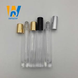Buy cheap 1ml 15ml 10ml Clear Glass Roller Ball Bottle With Gold Cap Mini Refillable Rollerball Perfume product