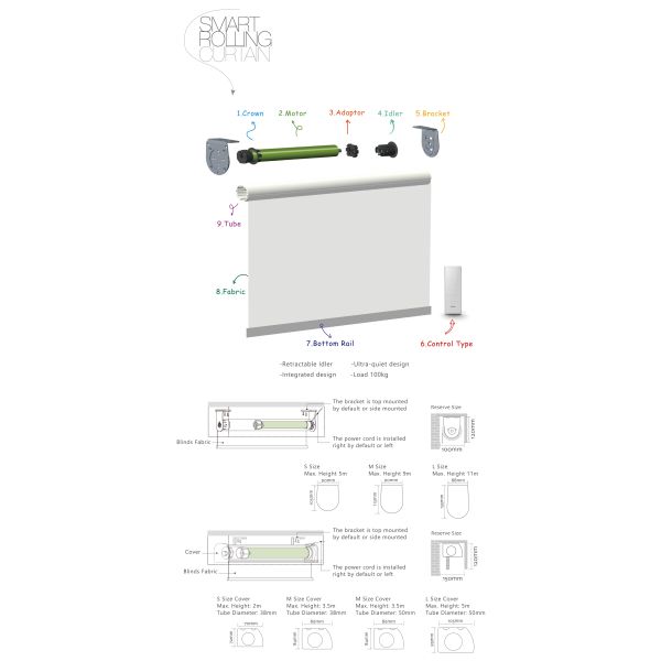 DM35R Window Pull Down Roller Blind Tubular Motor For 35mm Cellular Blinds